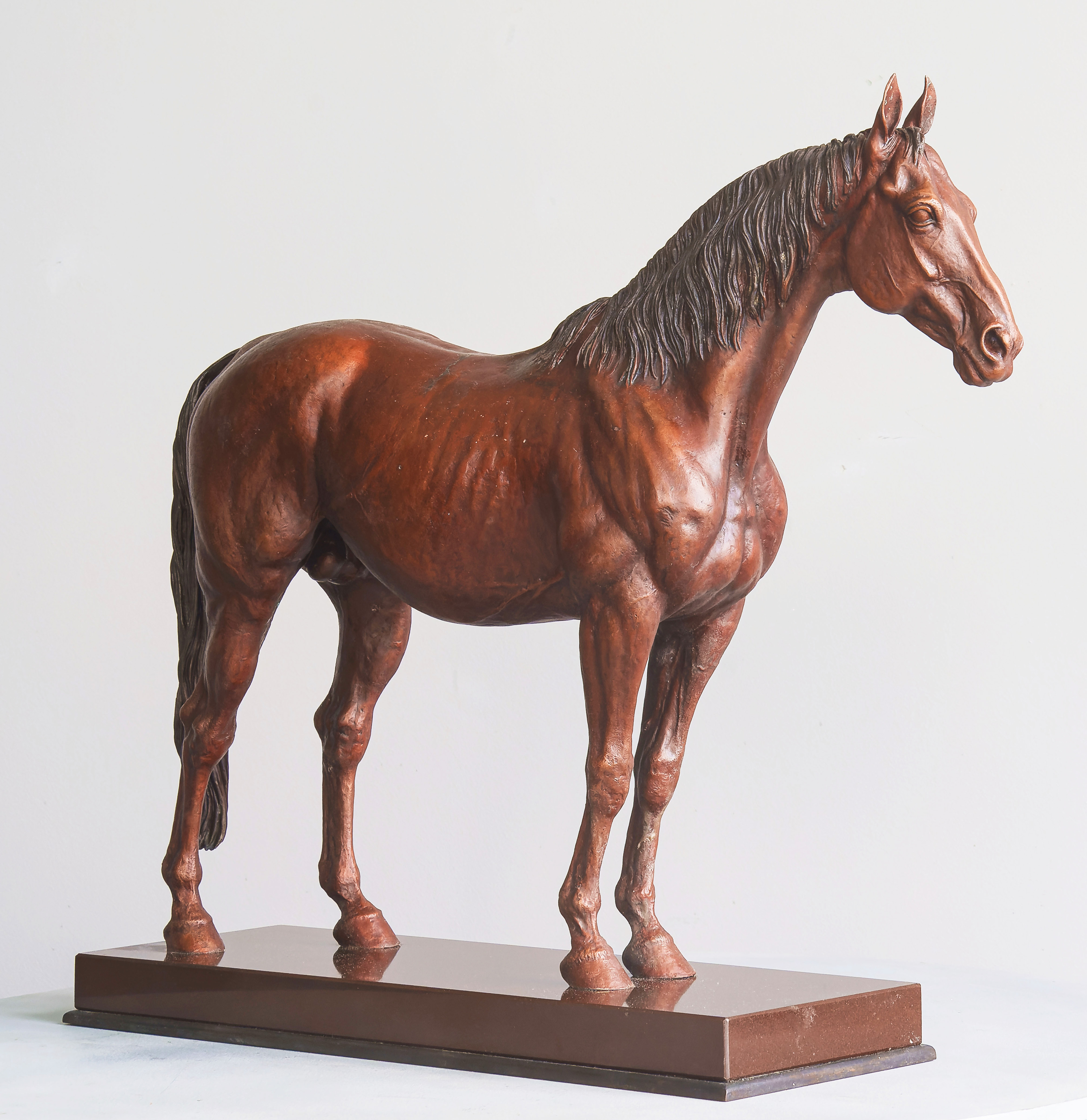 Red horse, bronze sculpture by Sergey Bondarenko — alternate angle 3
